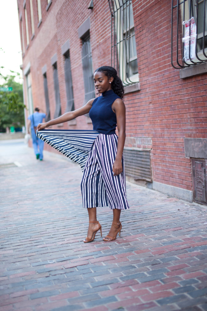 Zara Striped Culotte 