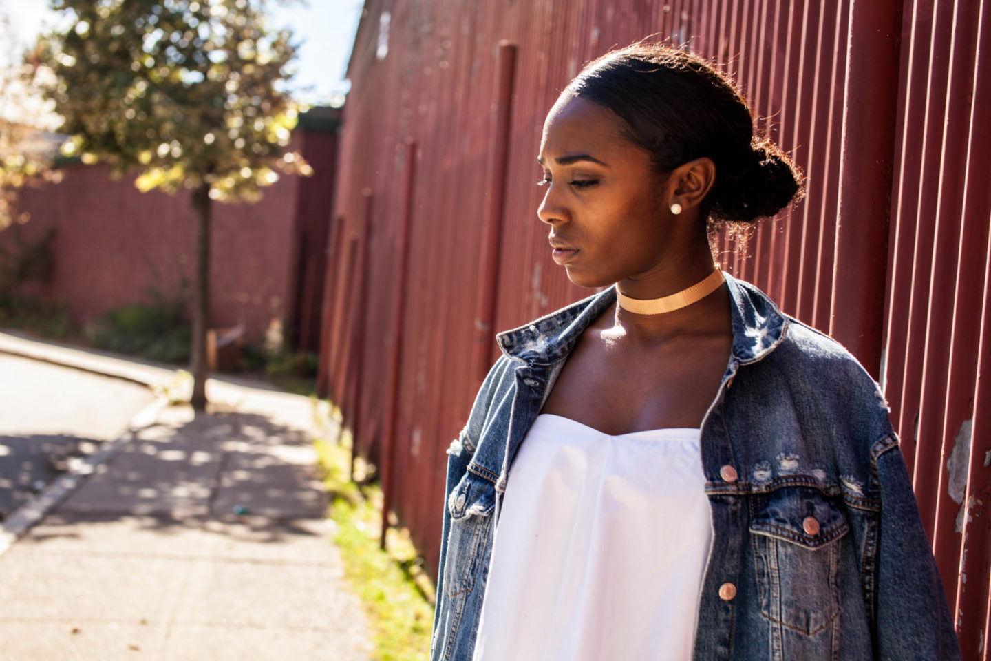 White After Labor Day / Zara Over Sized Denim Jacket 