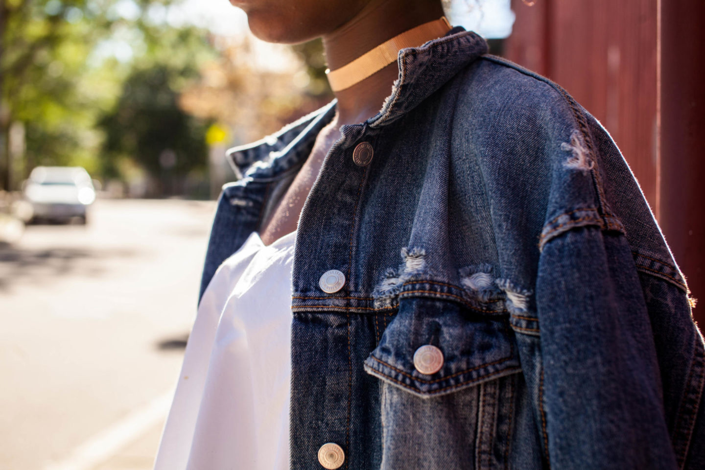 White After Labor Day / Zara Over Sized Denim Jacket 