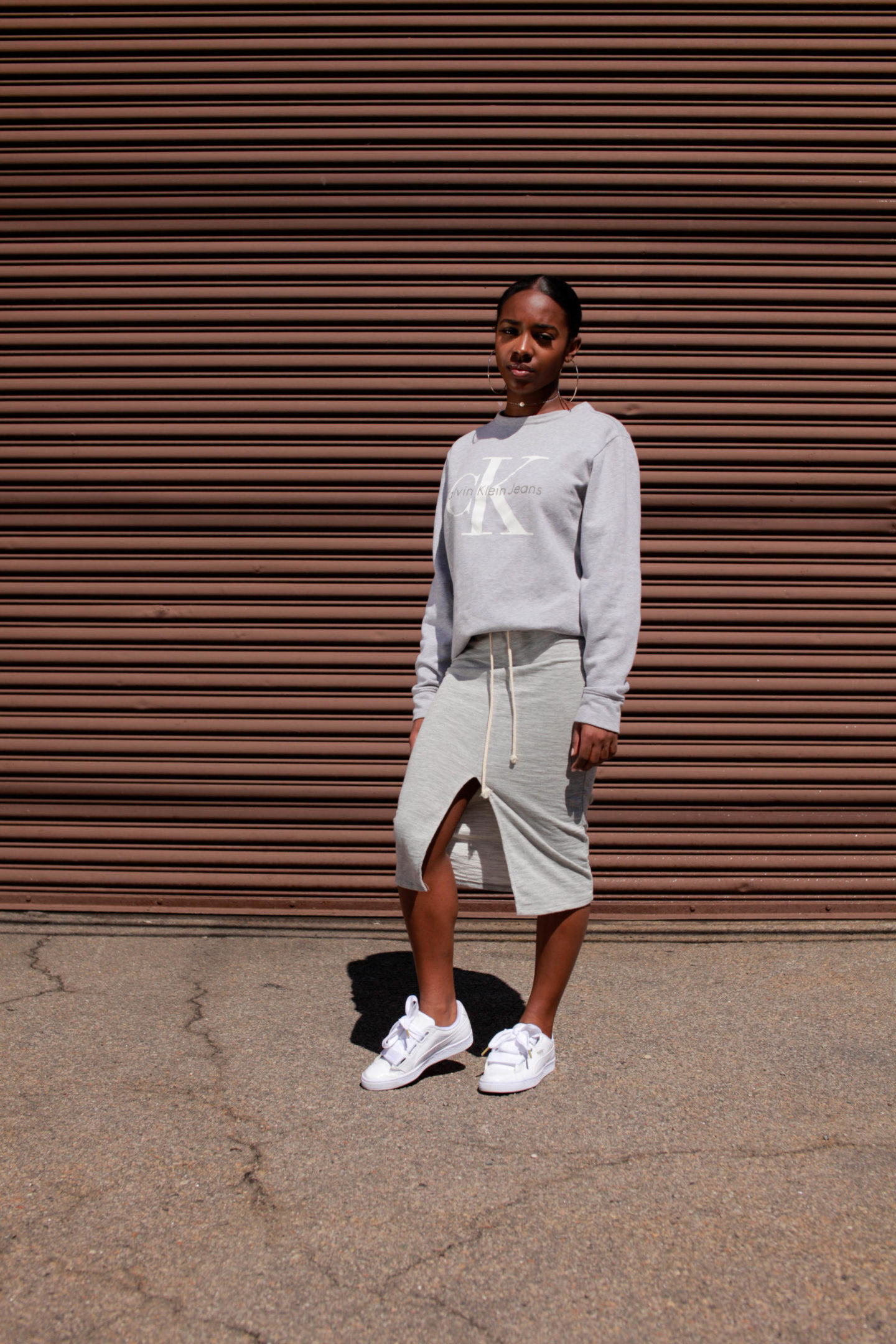 Puma Basket Heart - Casual Spring Outfit